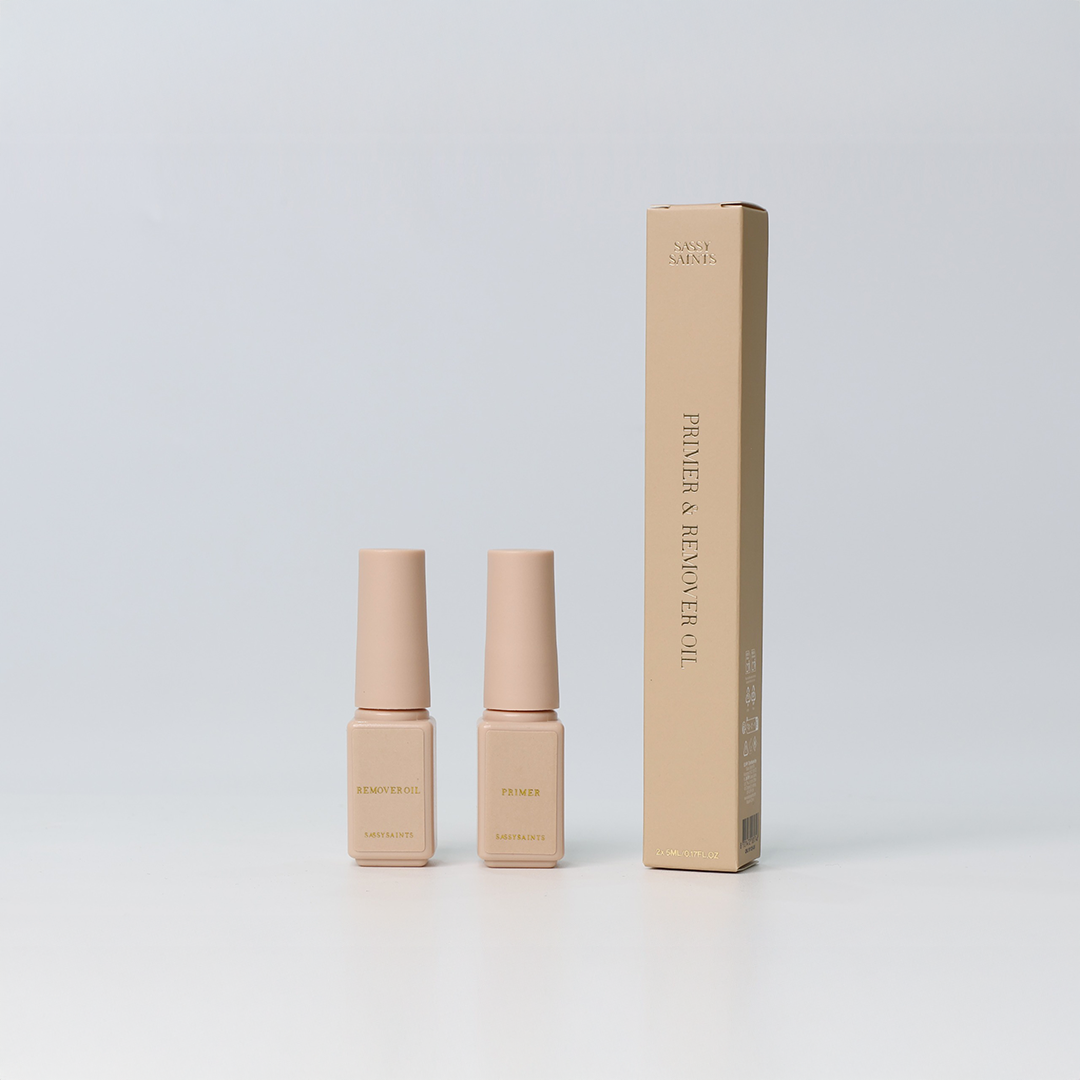 Keywords for your description: GIFT - Primer & Cuticle Oil, Sassy Saints, nail care, salon quality, at-home manicure, nourishes cuticles, strengthens nails.