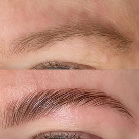 At Home Laminated Brows Before After