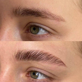 At-Home Eyebrow Lamination Kit Before After