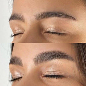 At Home Laminated Eyebrows Before After