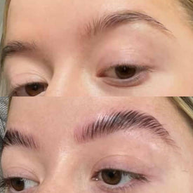 DIY Laminated Brows Before After